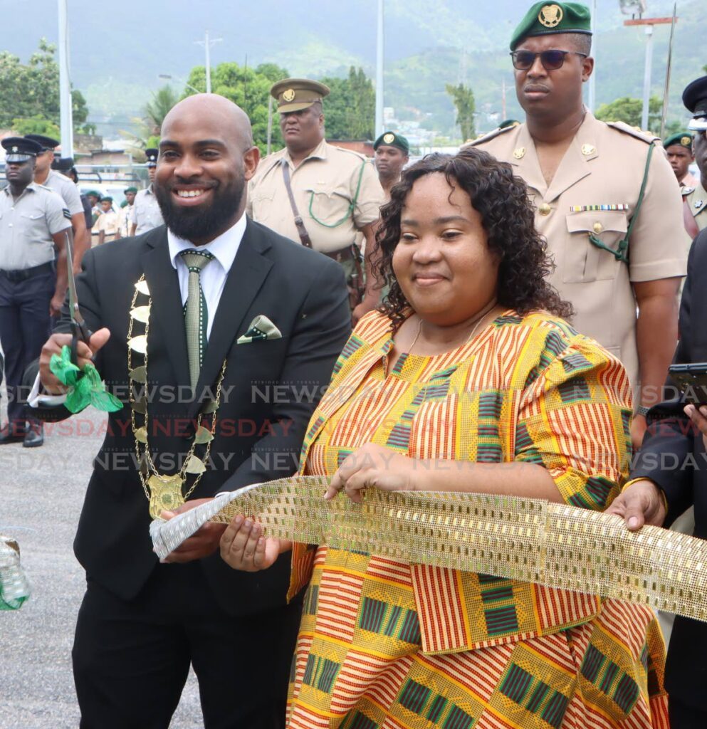 Flashback: Tunapuna/Piarco Regional Corporation chairman Josiah Austin and CEO Kofi Chapman cut the ribbon at Constantine Park, Macoya Road, to officially open Tunapuna Week 2023. - FILE PHOTO/Angelo Marcelle