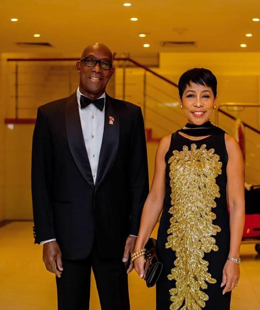 The Prime Minister and his wife, Sharon Rowley. - 