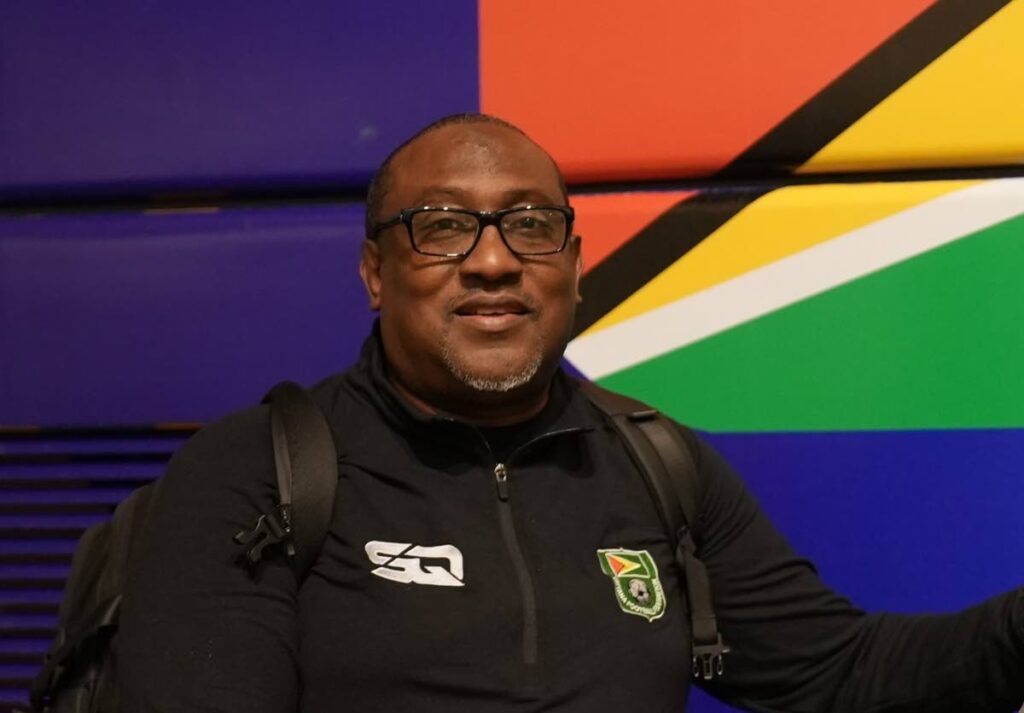 Guyana senior men’s football team head coach Jamaal Shabazz. - 