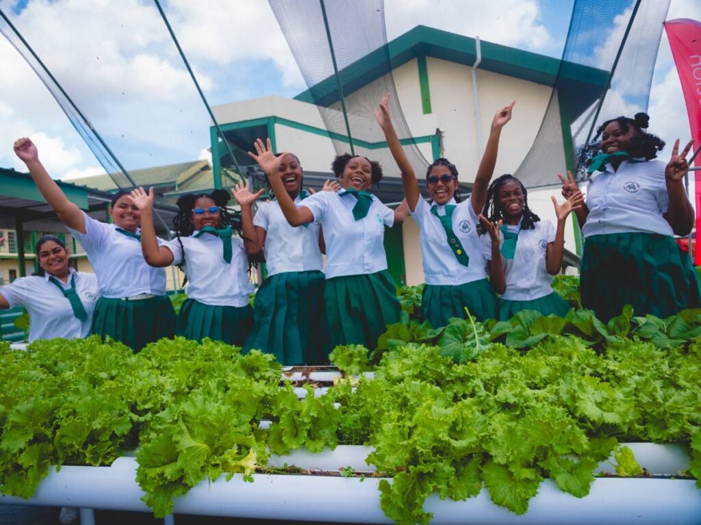 Students of ASJA Girls College, Barrackpore, celebrate the success of their agriculture project which was done  with the support of Soroptimist International Esperance. The project won the Best Practice Award for Education at the Soroptimist International of Great Britain and Ireland (SIGBI) Federation Conference on November 1, in Edinburgh. - 