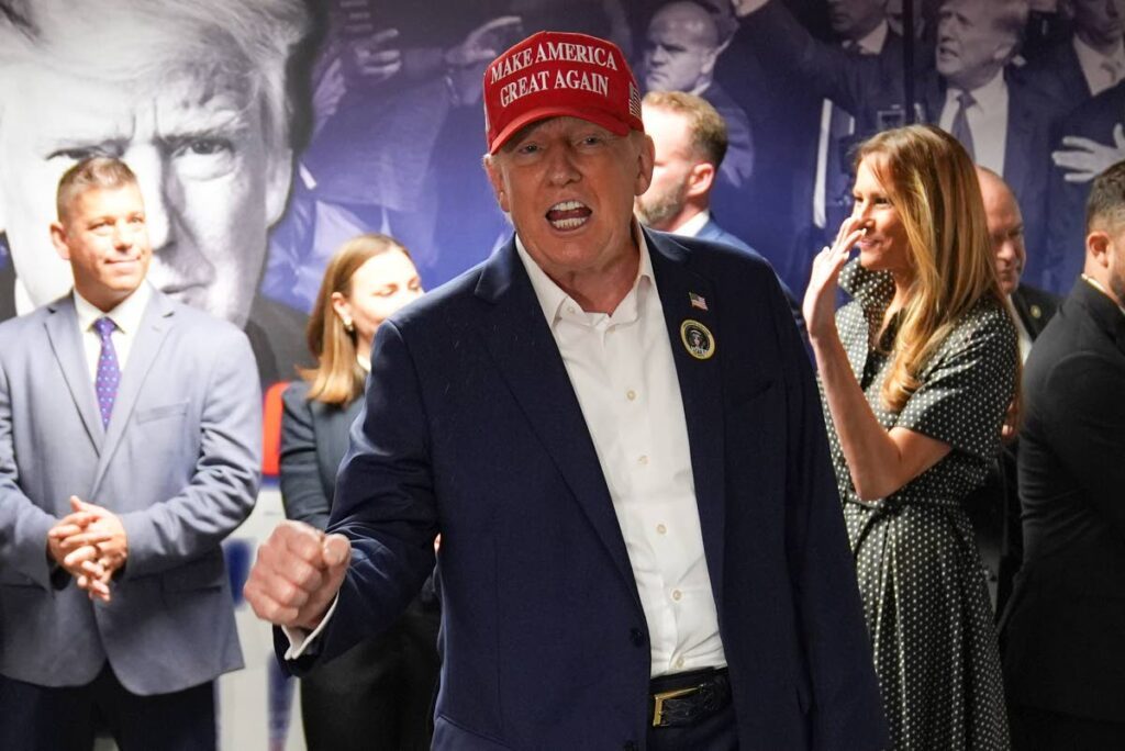 COMEBACK KID?: Republican presidential nominee former President Donald Trump visits his campaign headquarters, Tuesday in West Palm Beach, Florida. AP PHOTO - Evan Vucci