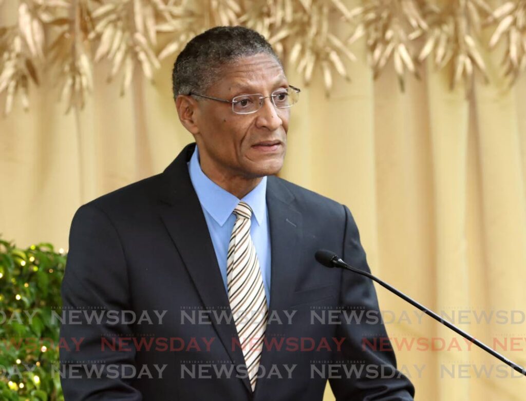 TTPBA president Douglas Wilson during his address at the TTPBA’s annual dinner and awards held at the TT Chamber of Industry and Commerce, Westmoorings on November 5. - Photo by Angelo Marcelle