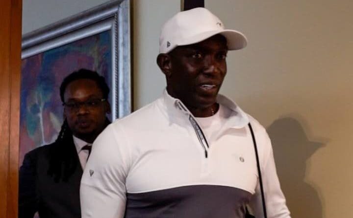 Dwight Yorke at the VIP Lounge, Piarco International Airport on November 8. - 