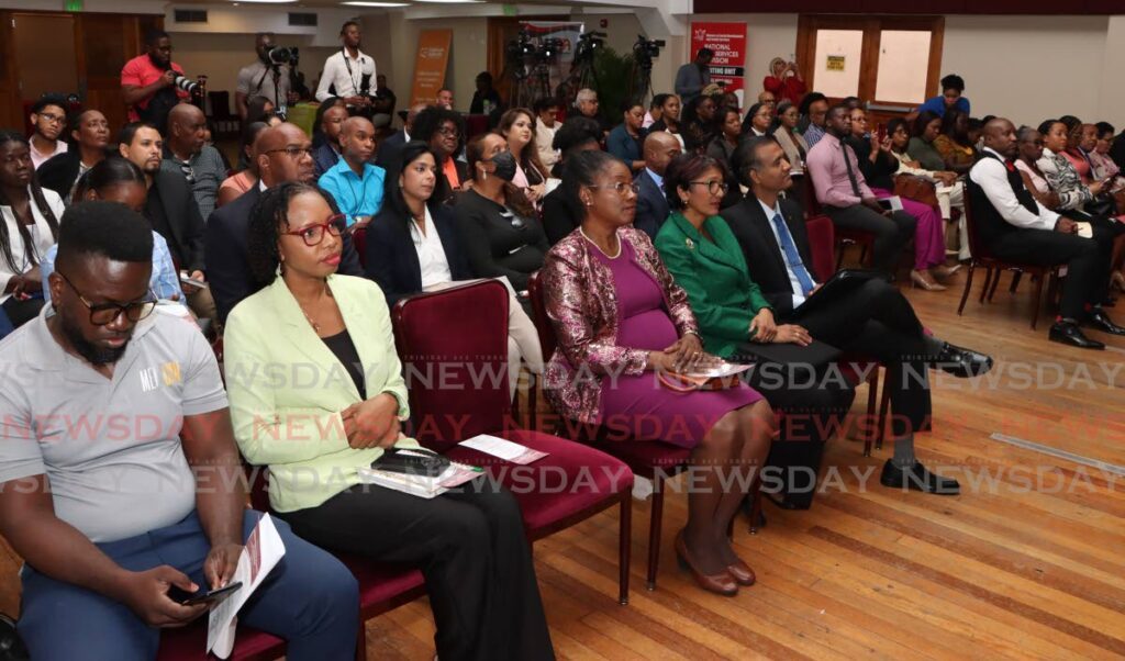 Guests listen to the presentations, at the launch of the Ministry of Social Development’s parenting programme workshop, at City Hall, Port of Spain on November 20. - Angelo Marcelle