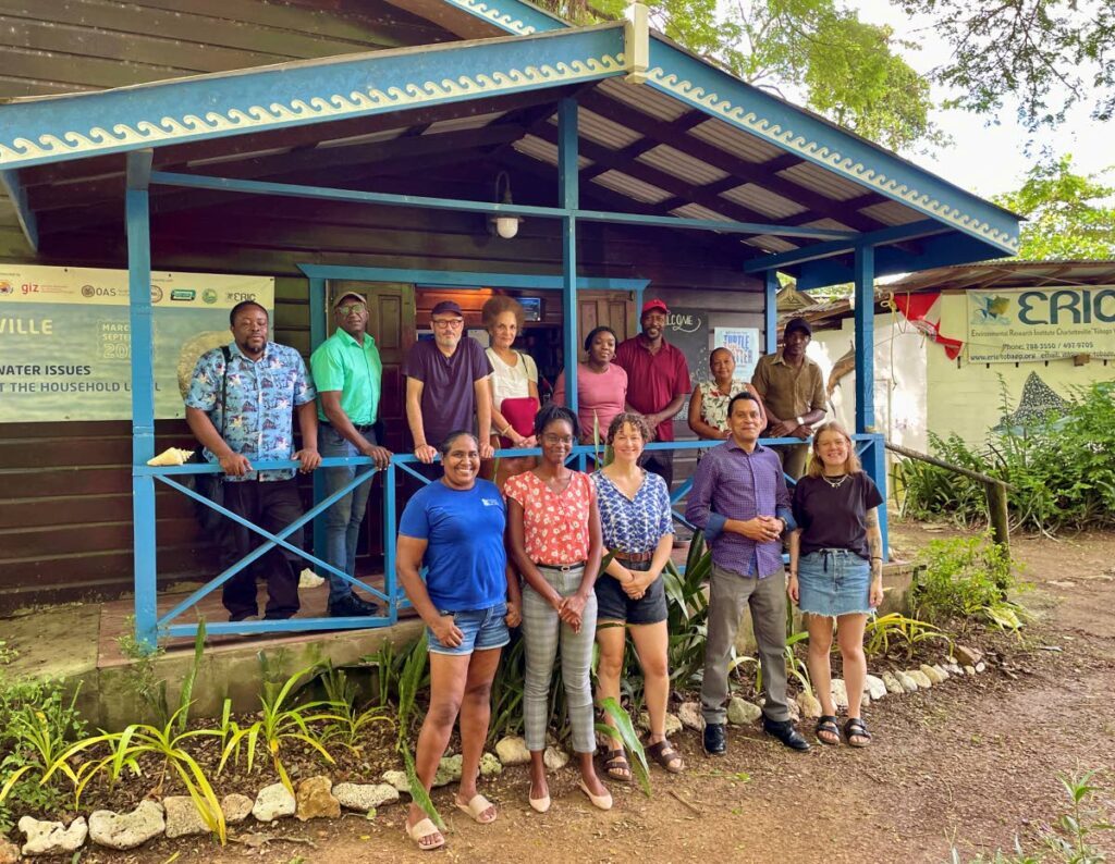 Participants and officials at the Environmental Research Institute Charlotteville figurative arts workshop recently.  - 