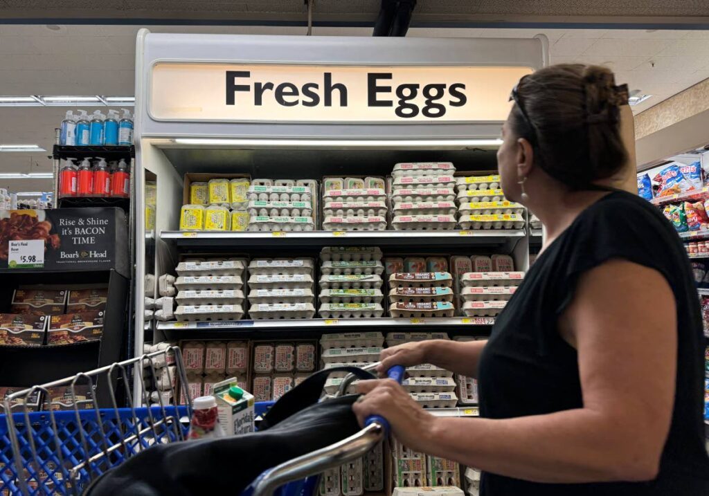 A customer walks by a display of fresh eggs at a grocery store on September 25 in San Anselmo, California, USA. Egg prices surged over 28 per cent in August largely due to avian influenza, also known as bird flu. - AFP PHOTO