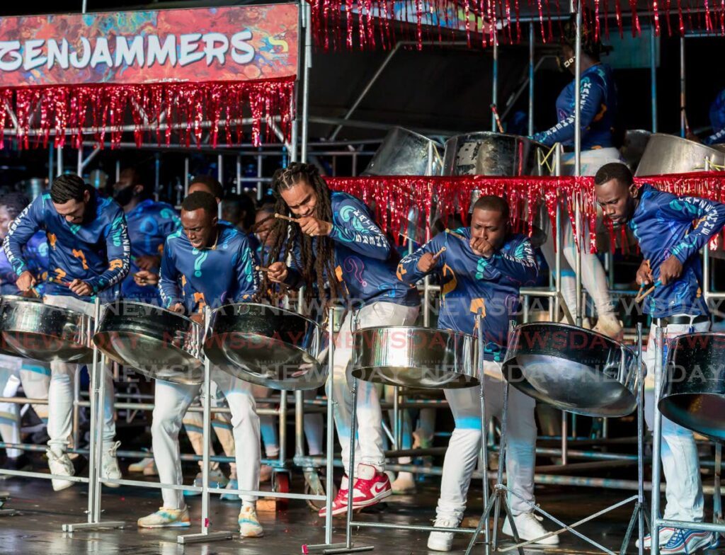 Katzenjammers players have fun during their 2023 Panorama-winning performance at Parade Grounds, Bacolet. - File photo