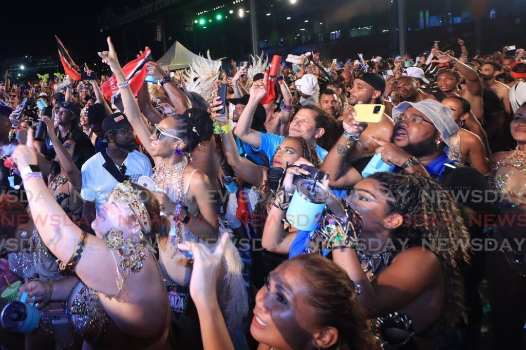 Masqueraders at Queen's Park Savannah, Port of Spain during the Parade of the Bands on Carnival Tuesday, February 13, 2024. - File photo