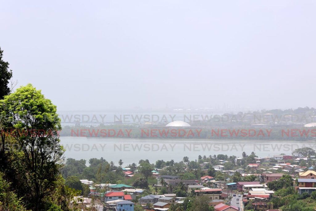 In a view from San Fernando Hill, Sahara dust blankets the southern city. File photo - 