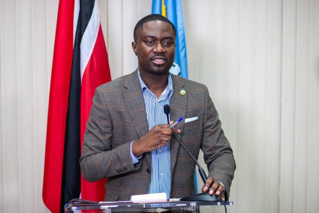 Chief Secretary Farley Augustine speaks about crime on the island at the Shaw Park Complex on May 17.
 - Photos: THA Info Dept