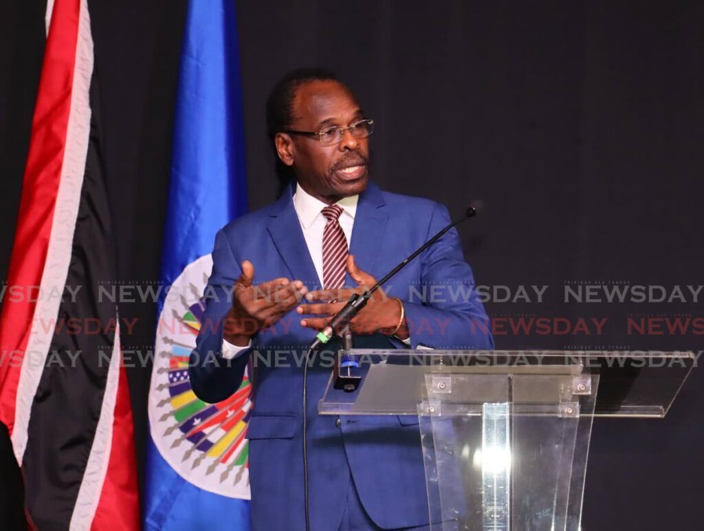 National Security Minister Fitzgerald Hinds - Photo by Faith Ayoung