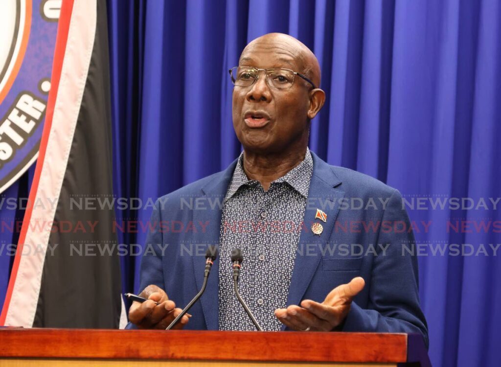 Prime Minister Dr Keith Rowley. -