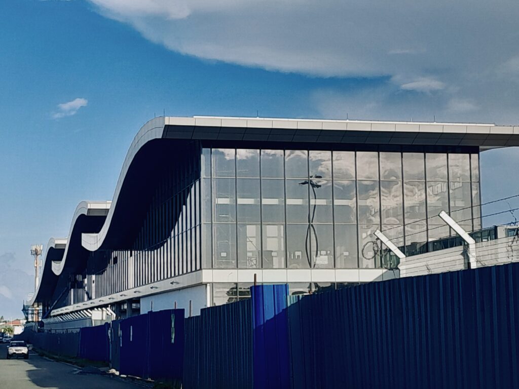 The new terminal building under construction at the ANR International Airport at Crown Point, Tobago. 