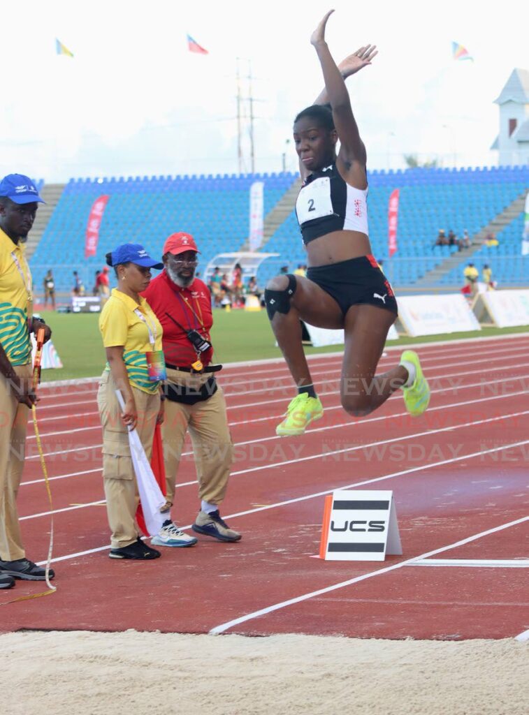 Trinidad and Tobago long jumper Janae De Gannes. - File photo by Angelo Marcelle