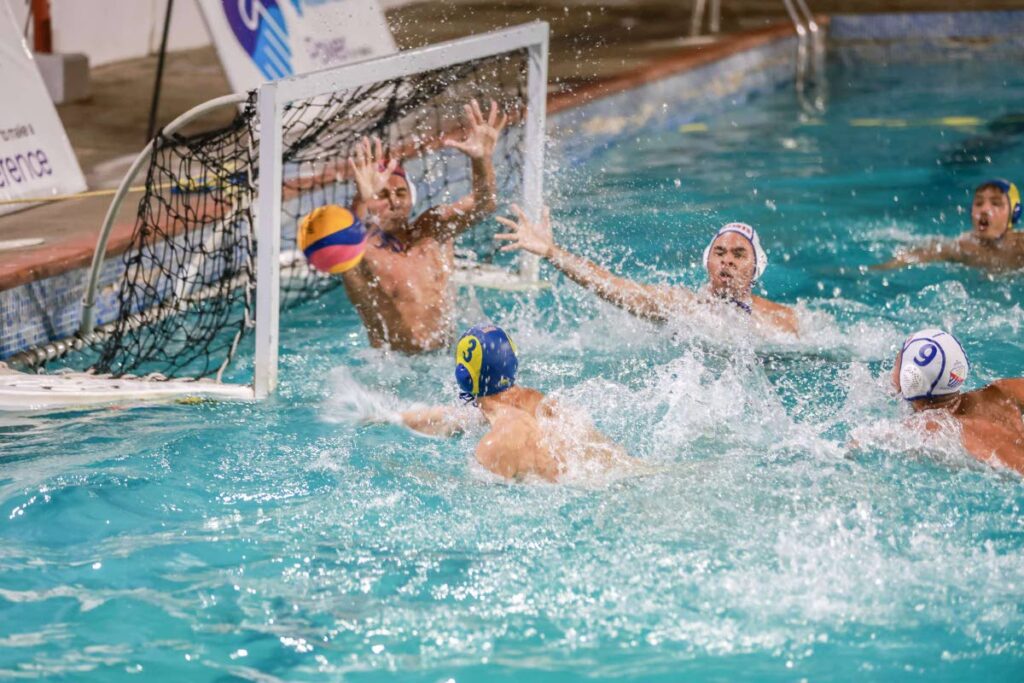 Fatima College against St Mary's College during the 2024 Secondary Schools Water Polo League. - File photo courtesy Republic Bank  