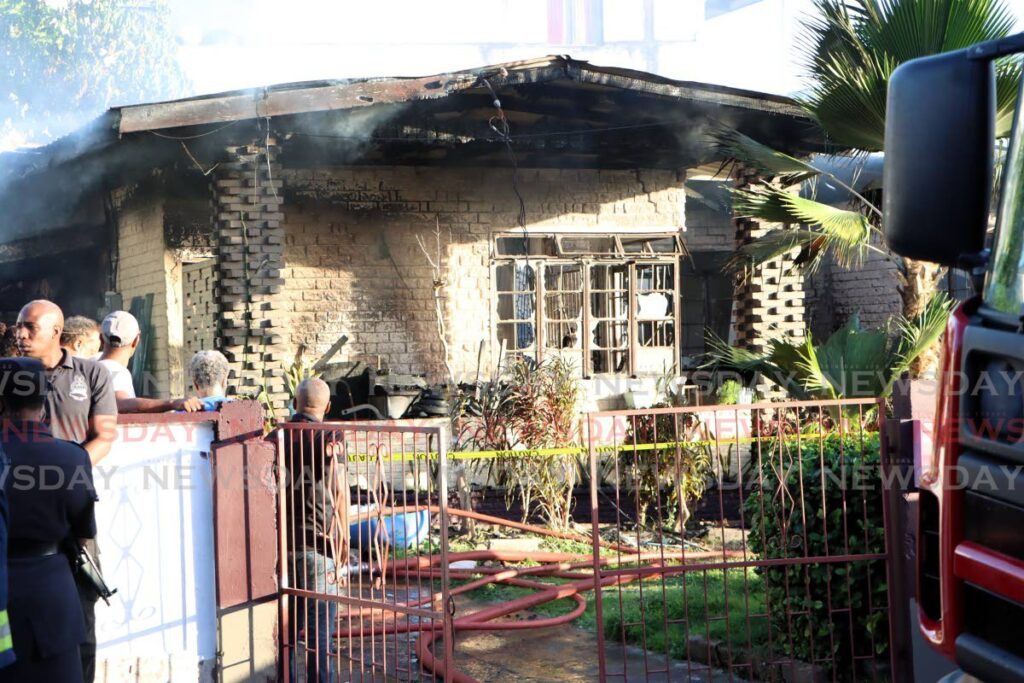 The Farfan Street, Arima, home of deceased MP Lisa Morris-Julian. The MP and two of her children died in a fire that gutted the home on December 16. - File photo by Angelo Marcelle