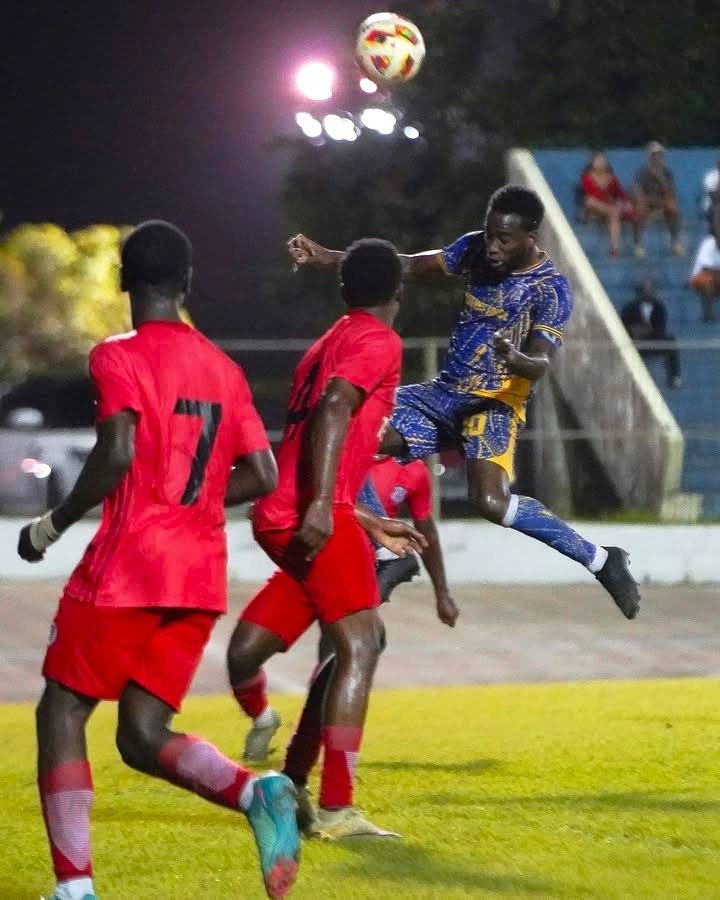 Defence Force captain Kevin Molino heads towards goal against Terminix La Horquetta Rangers in their TT Premier Football League clash at the Arima Velodrome on December 26, 2024. Photo courtesy Defence Force's Instagram page.  - 