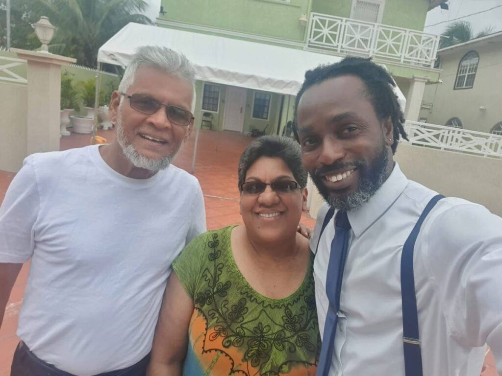 Nasheed and Kumari Baksh, along with Guyanese attorney Ronald Daniels. - Photo courtesy Ronald Daniels 