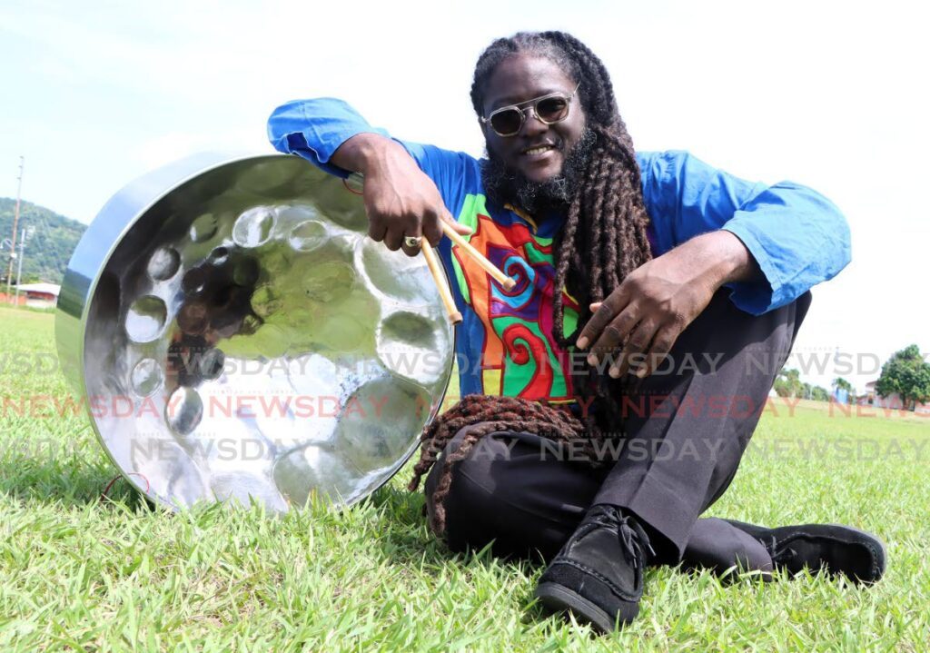 Steelpan player Derron Ellies. - Photos by Angelo Marcelle