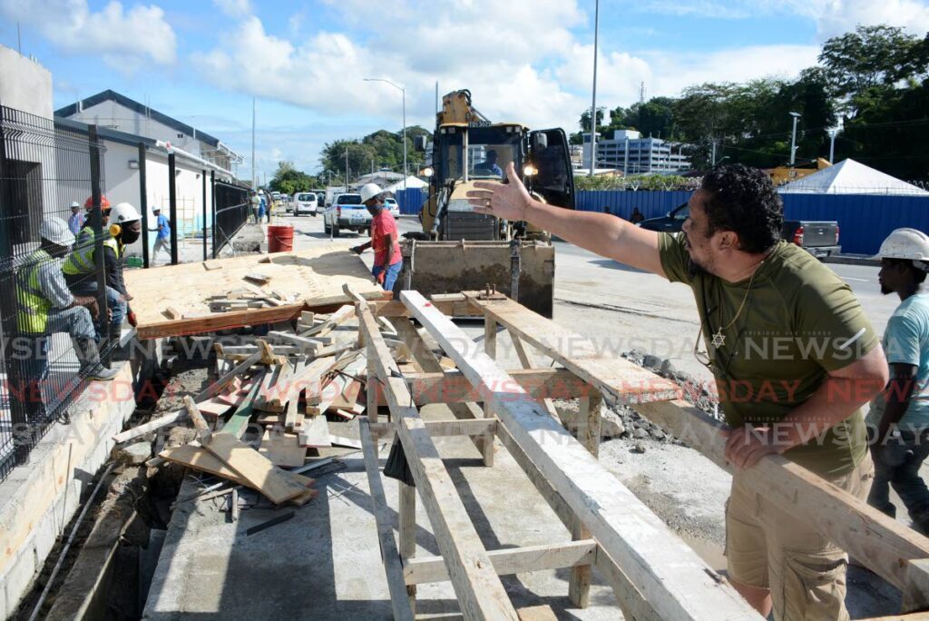 Boat owner/fisherman Mitch Perry Chin Kung Chee raises safety concerns about the ongoing construction at the San Fernando Fishing Facility at King's Wharf on January 16. - File photo by Innis Francis