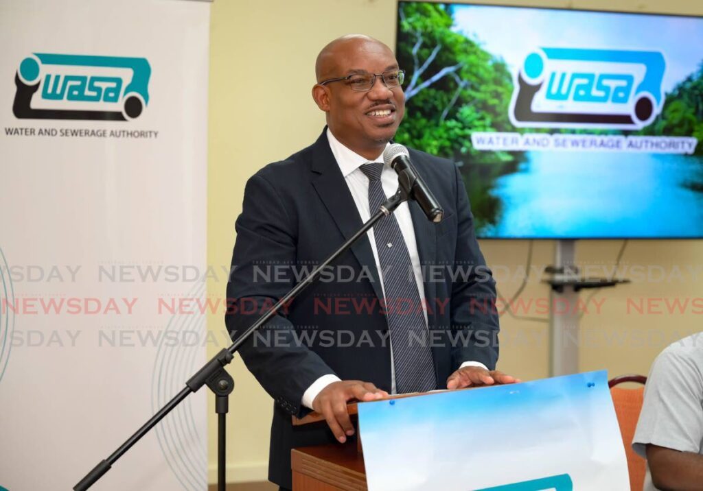 WASA CEO Keithroy Halliday at a media conference in Scarborough, Tobago, January 22.  - Photo by Visual Styles