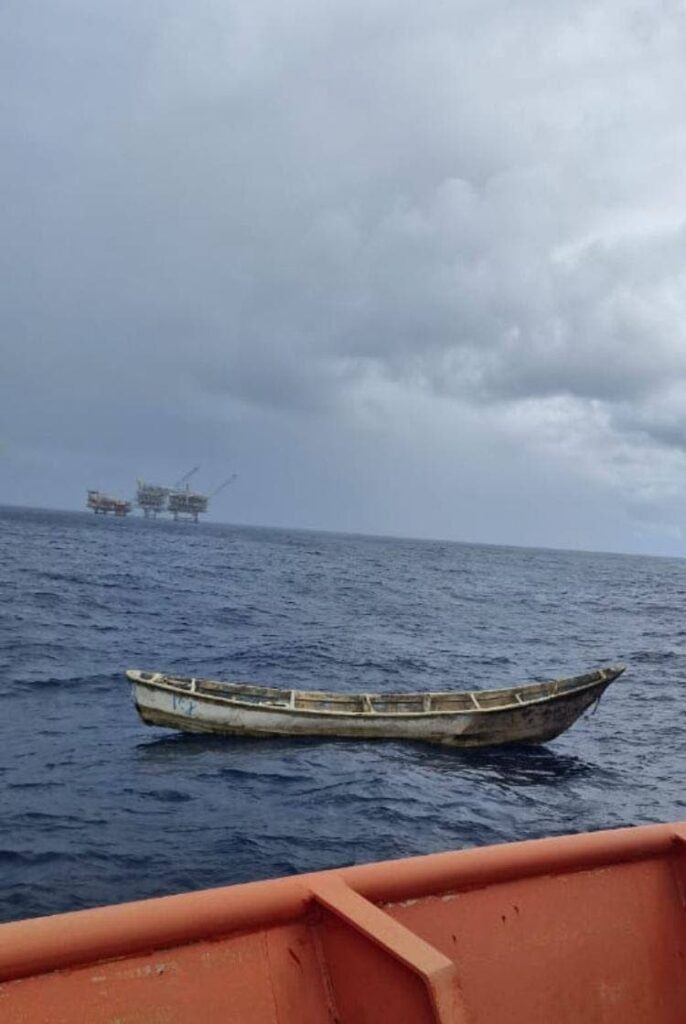 An image of the unidentified boat discovered in the waters off Trinidad’s east coast on January 25. - 