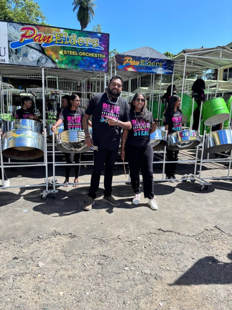 Jonathan and Adrianna Achaiba are the arrangers for St Joseph's Convent's SJC Blue Steel from Harris Promenade, San Fernando. The SJC Blue Steel is among ten secondary school finalists in the National Junior Pan finals on February 2, at the Queen's Park Savnnah, Port of Spain. - 