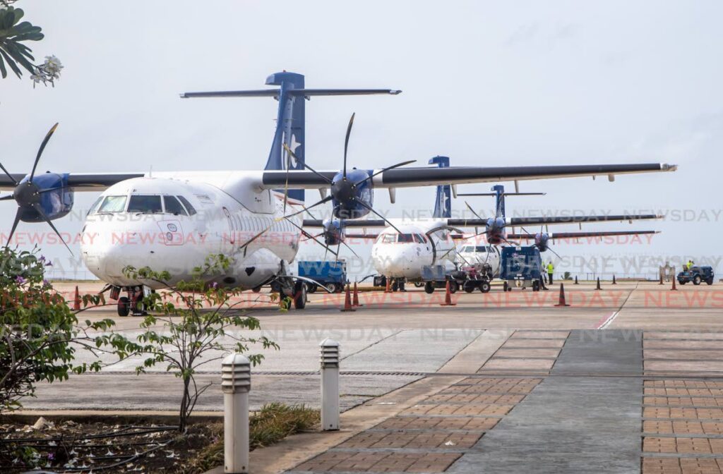 LIAT jets at the Grantley Adams Airport, Barbados - File photo by Jeff K Mayers 