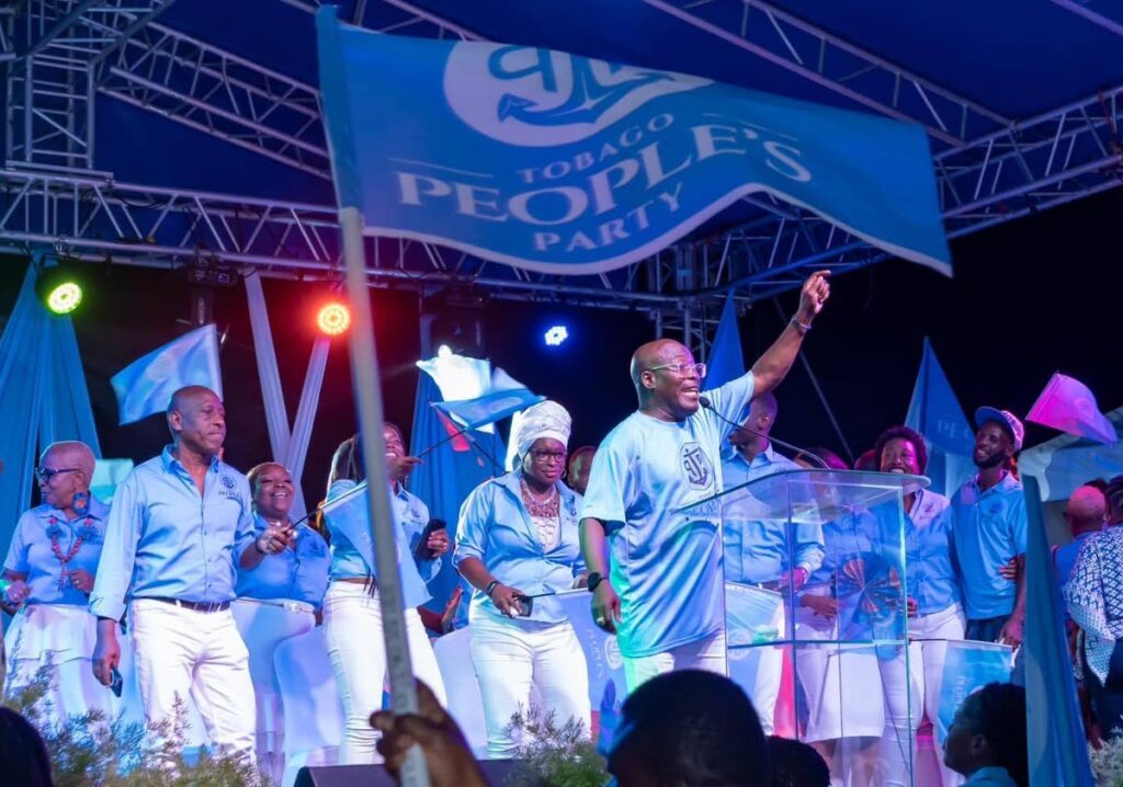 Tobago People's Party members at a meeting in Speyside last year.  - 