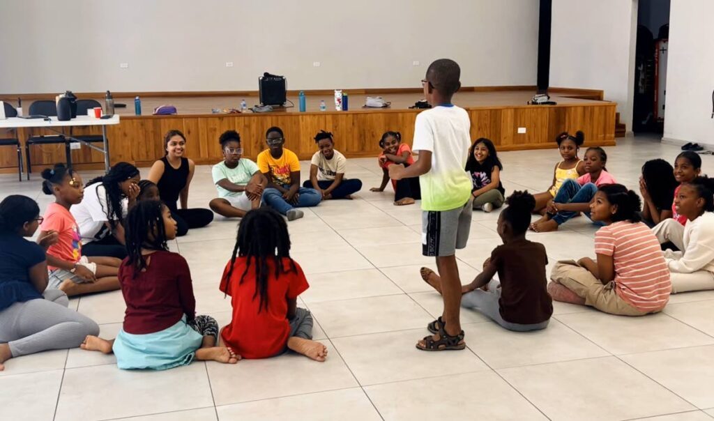 Children take part in a performance exercise at Mosaic Performing Arts Academy. - 