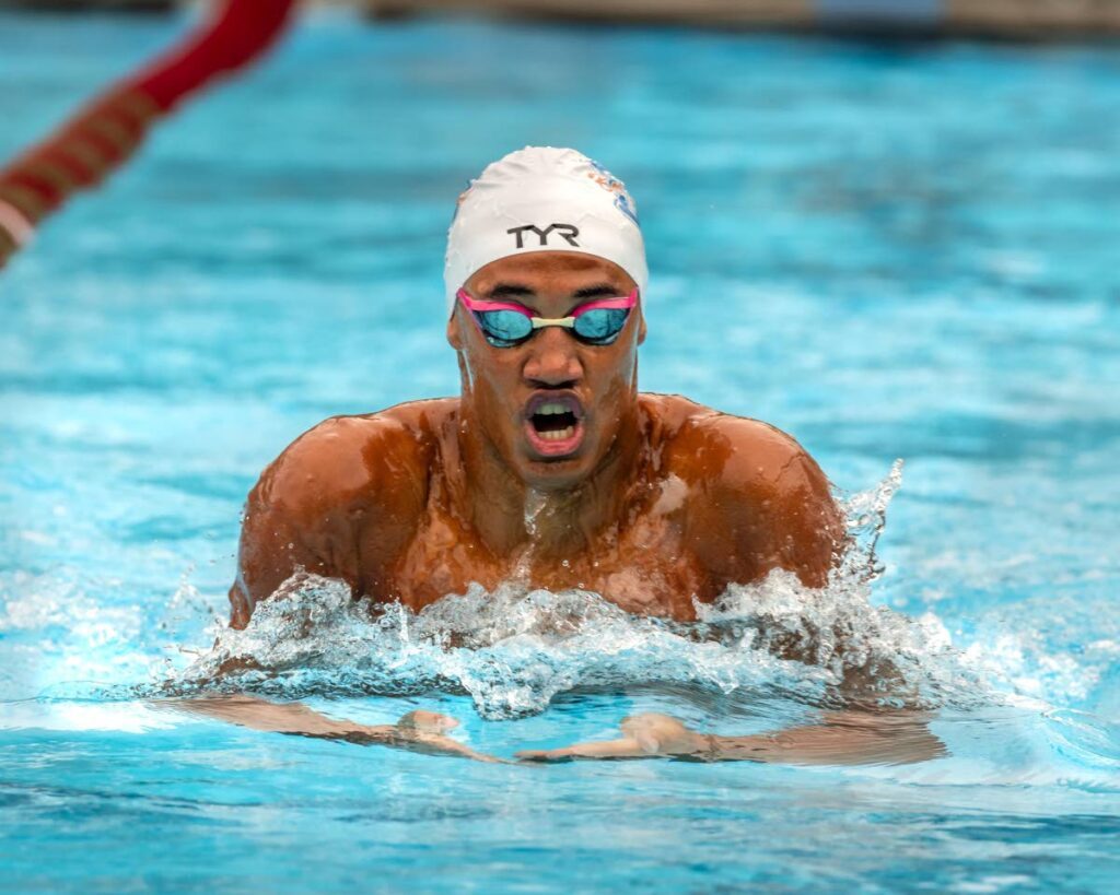 TT and Bolles School Sharks swimmer Liam Carrington won five gold medals across three days at the Southern Zone South Sectional Championships in Florida. - 