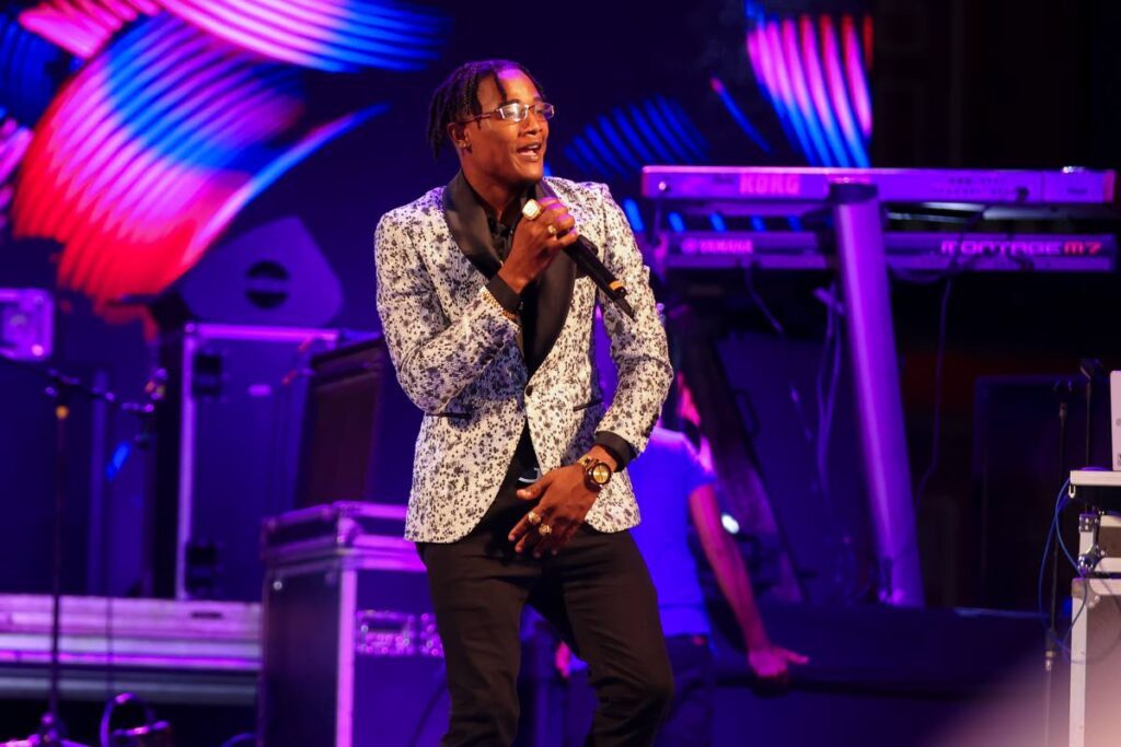 Yung Bredda performs during Fete Royal Legacy at the Queen’s Royal College ground, St Clair, on February 15. - Photo by Daniel Prentice