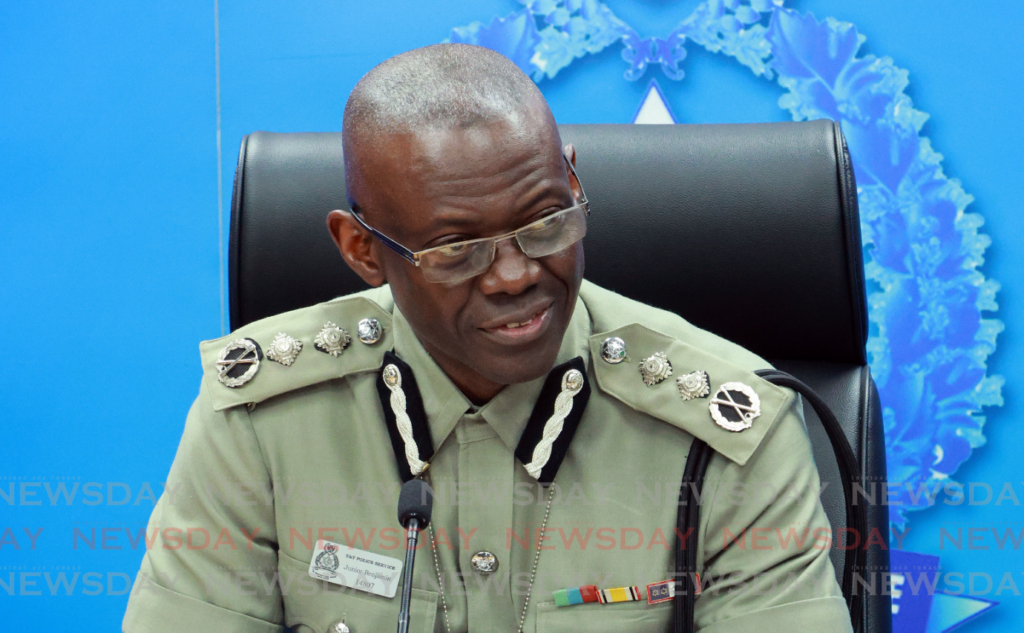 DCP Junior Benjamin speaks at a media briefing at the Police Administration Building, corner Edward and Sackville Streets, Port of Spain on February 3. - Photo by Faith Ayoung