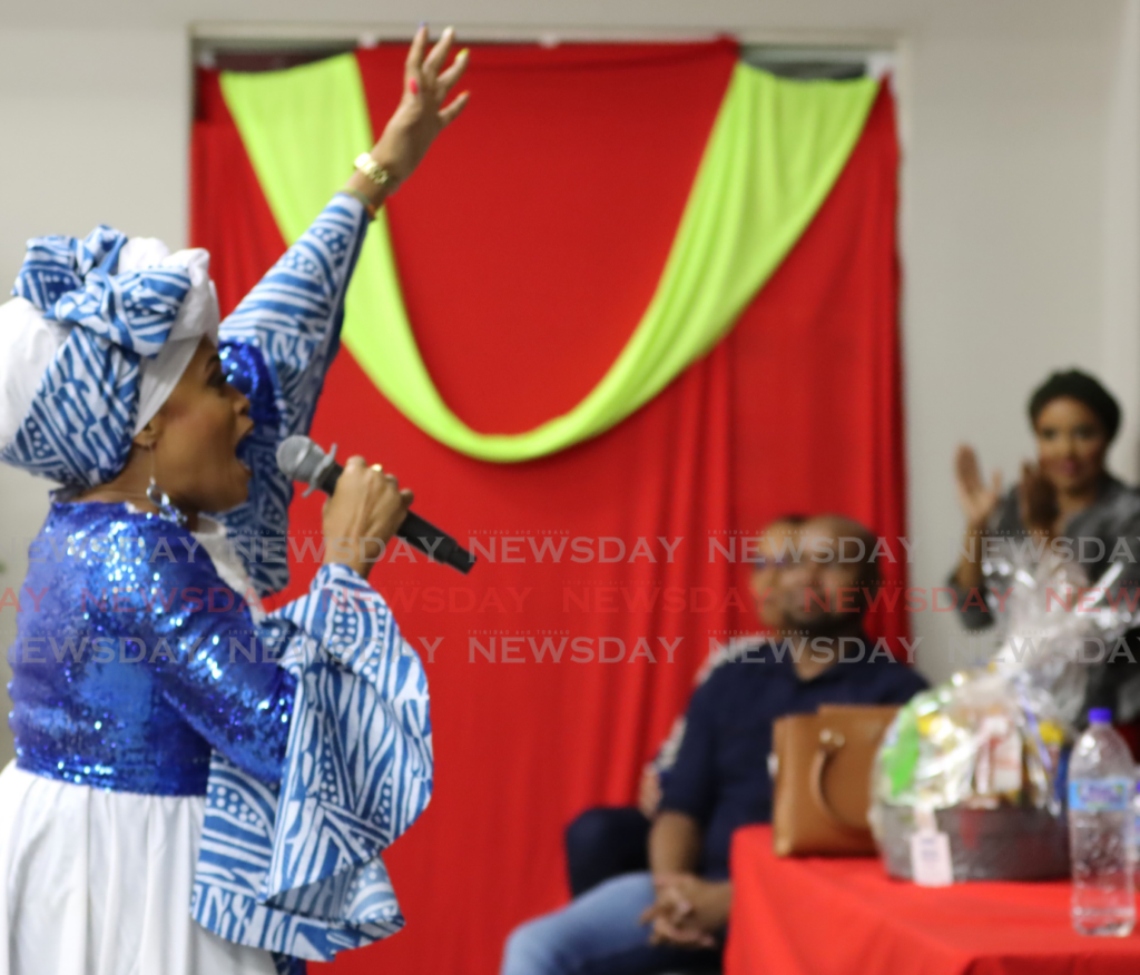 Anastacia Richardson performs Rhythm of a People at the opening of Divas Calypso Tent at the Belmont Community Centre, Jerningham Avenue, Queen’s Park Savannah on February 6 - Photos by Ayanna Kinsale