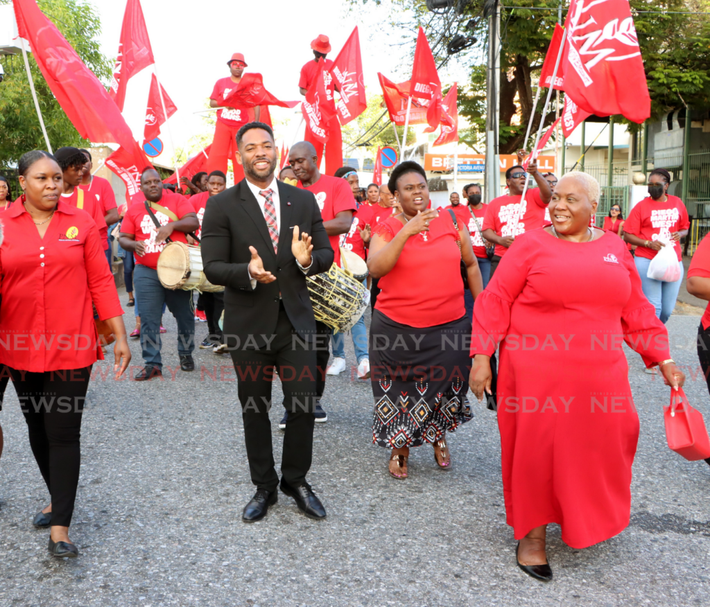 Hans des Vignes arrives at Balisier House, Port of Spain on Monday, to be screened for the Diego Martin West constituency. He was later selected as the party's candidate for the constituency in the upcoming general election. - Photos by Angelo Marcelle