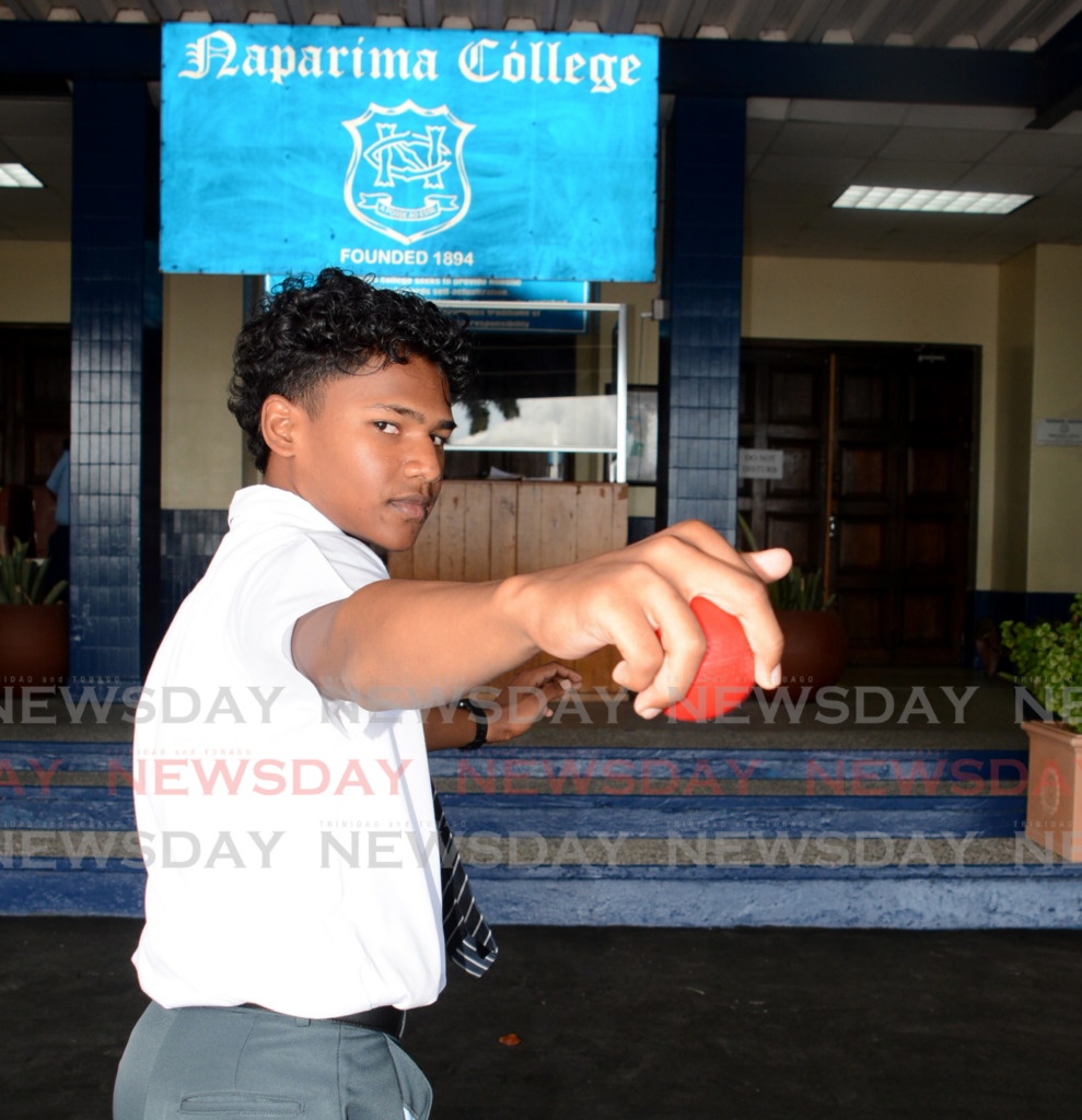 Roberto Badree at Naparima College, San Fernando on February 6. - Photo by Innis Francis 