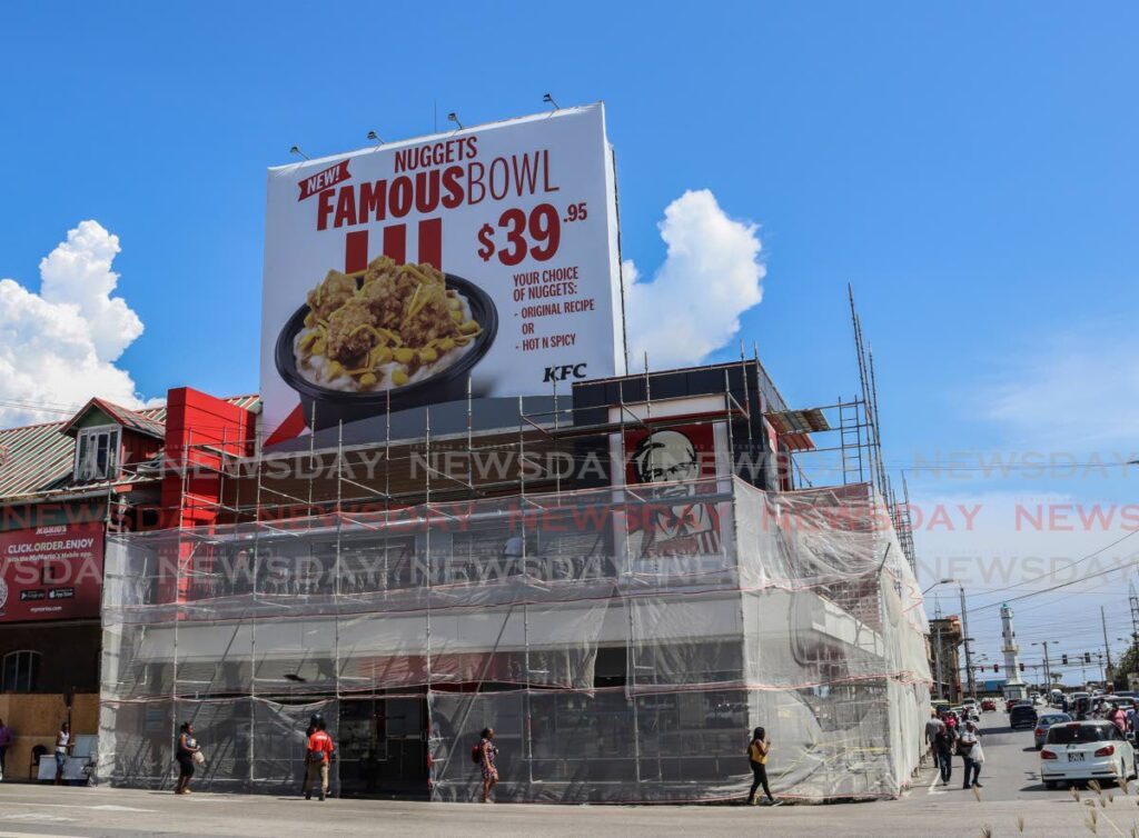 In 2024, KFC branch at Independence Square, Port of Spain, was under renovation. - File photo