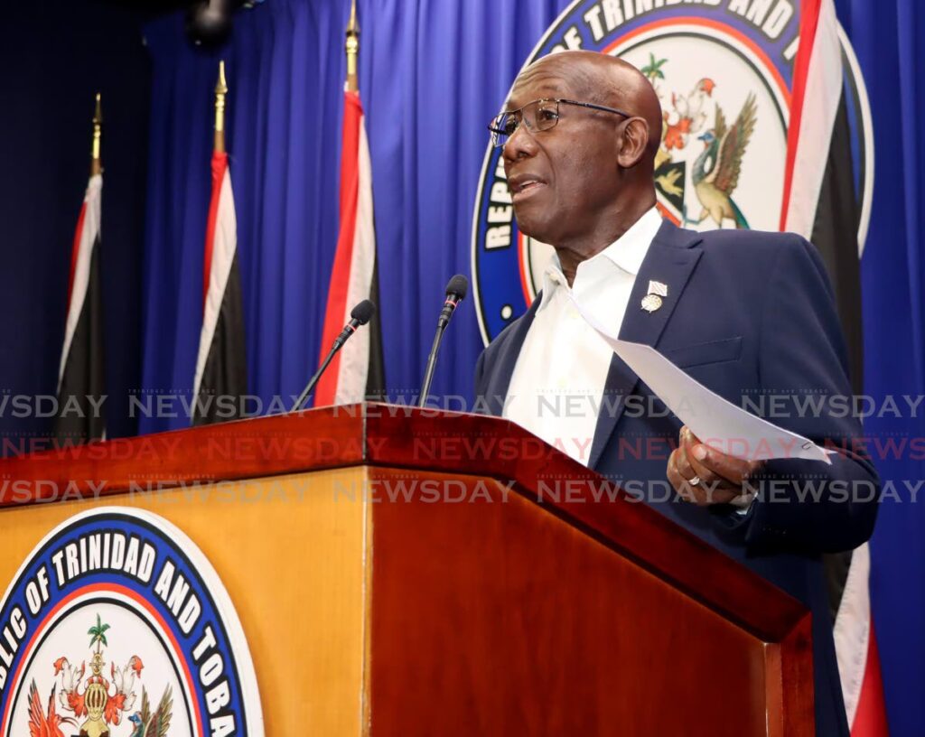 Prime Minister Dr Keith Rowley - Photo by Ayanna Kinsale