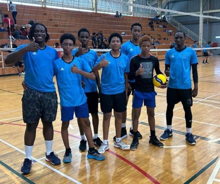 Captain Michael Burkett, left, and his San Juan South Secondary teammates are in contention for the boys  under-17 title. - 