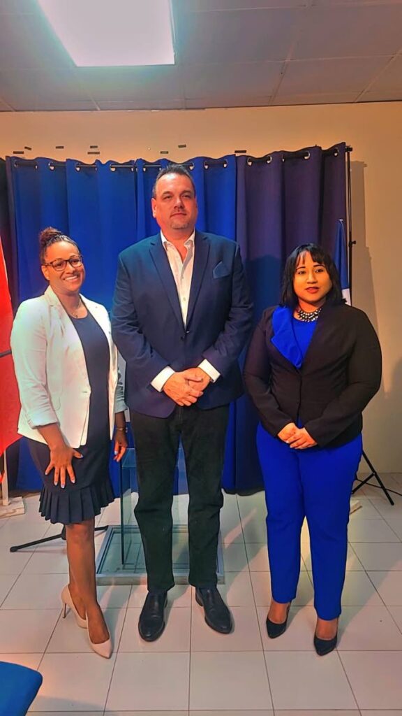 National Transformation Alliance's candidates for the 2025 general election Marsha Walker for Diego Martin West, left, Russell Chan for Diego Martin Central, centre, and Savita Pierre for Tunapuna. - Photo courtesy NTA