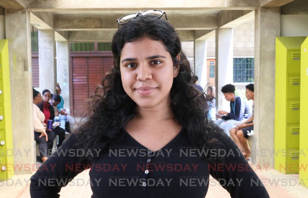 Vani Maharaj, 20, mechanical engineer student at UWI, St Augustine on March 19. - Photo by Faith Ayoung