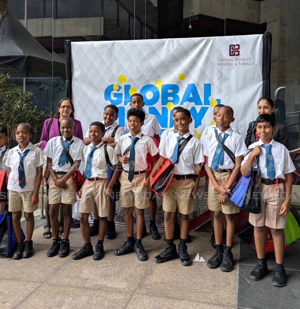 Primary school students at the Central Bank's Global Money Week Event on March 18. - Photo by Mya Quamie