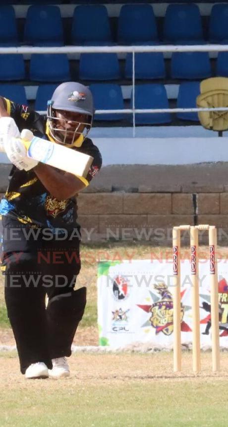 Marchin Patriots' opening batsman Evin Lewis. - Photo by Angelo Marcelle